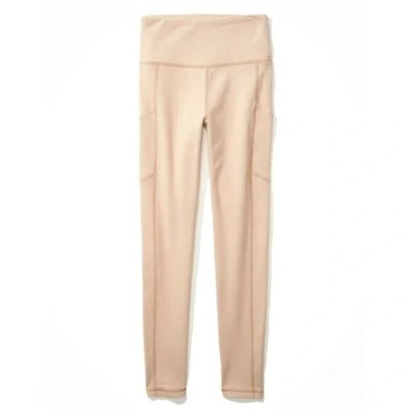 Sold! American Eagle The Everything Pocket High-Waisted Legging Khaki Tan L - Picture 11 of 11